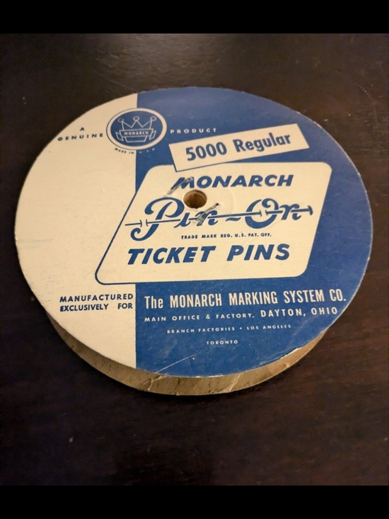 Other - Monarch Vintage Ticket Pins - Blue and White